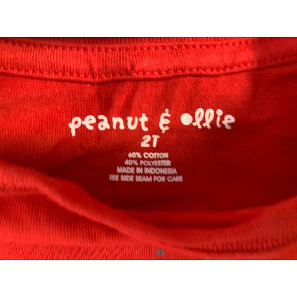 New Peanut and Ollie Boys Toddler Size 2T Red Tshirt Long Sleeve Layered Pullove - Picture 2 of 3